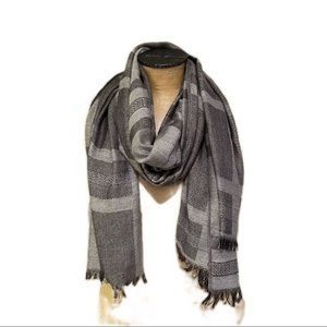 Artizan Scarf with?Fringe Brown and Gold